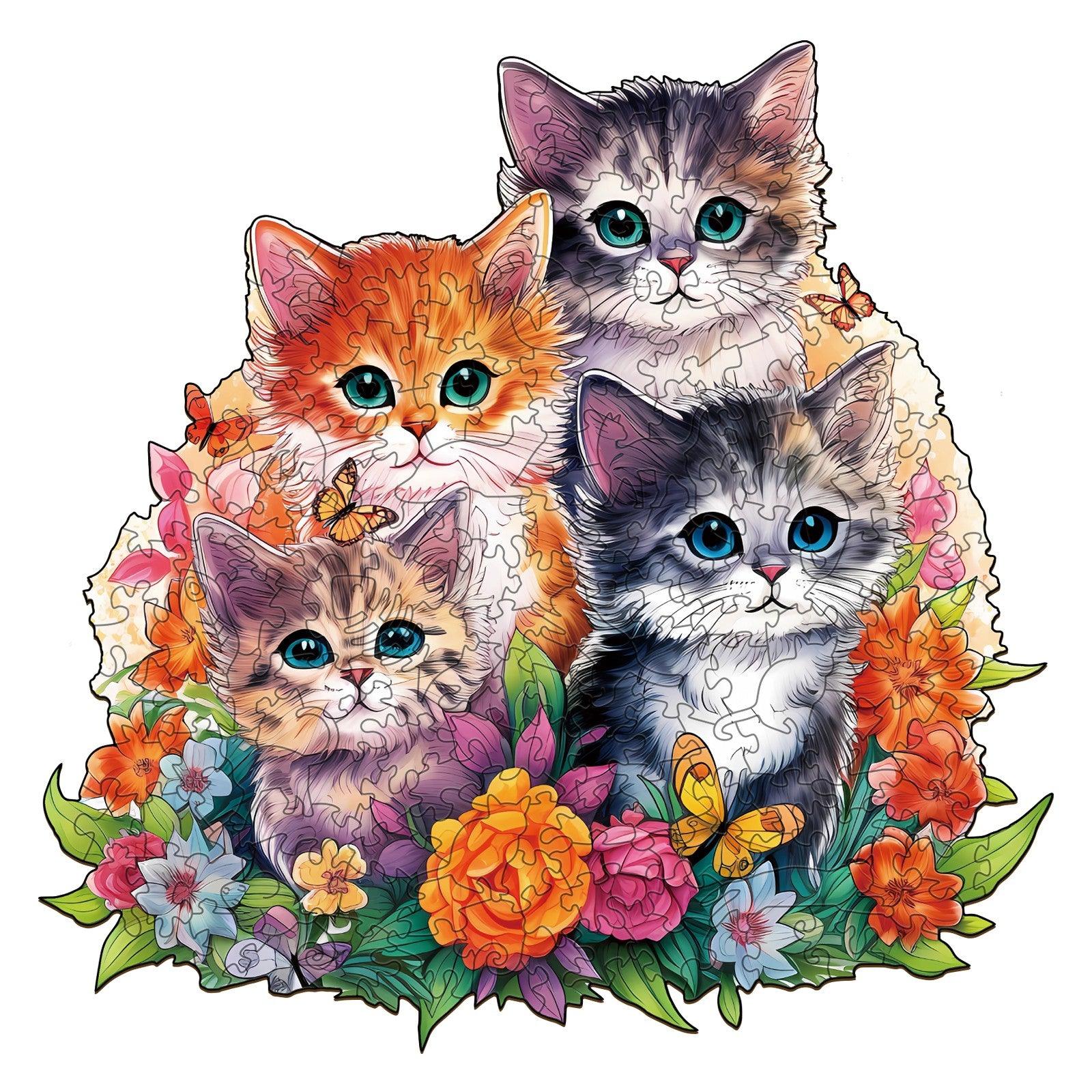Cute Kitten Wooden Jigsaw Puzzle