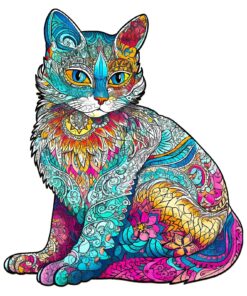 Elegant Cat Wooden Jigsaw Puzzle