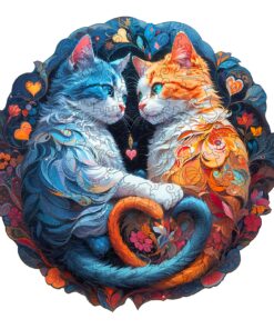 Lovely Cat Wooden Jigsaw Puzzle